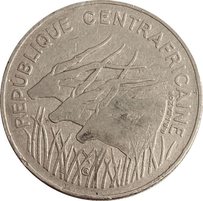 100 франков 1990 ЦАР VF-XF