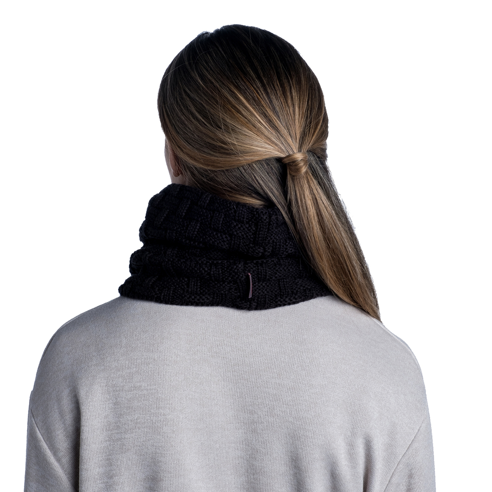 Шарф Buff Knitted & Fleece Neckwarmer Airon Black (US:One size)