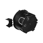 Подрозеточная коробка для сплошных стен, черная, под 2 модуля, без винтов