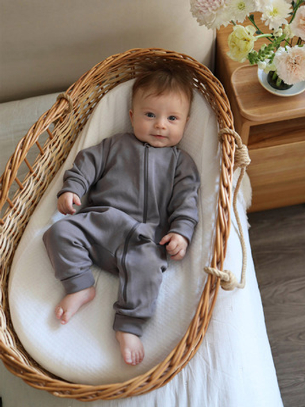 Комбинезон на манжетах Mjölk Sleep and Play Fog, с рукавом реглан