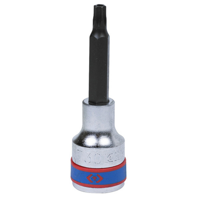 KING TONY (403730) Насадка (бита) торцевая 1/2", L = 80 мм, TORX с отверстием, T30