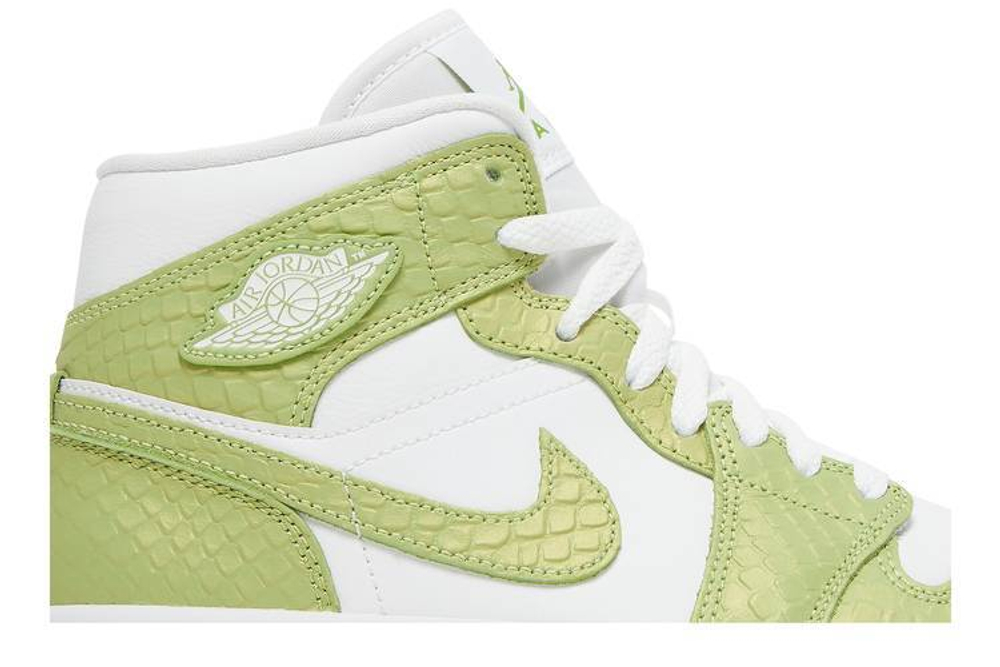Кроссовки Jordan Air Jordan 1 Mid Se V2 "Green Python" (Женская размерная сетка)