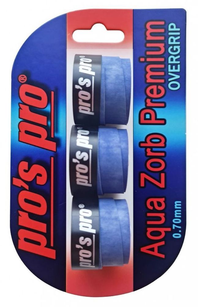 Теннисные намотки Pro&#39;s Pro Aqua Zorb Premium (3P) - blue