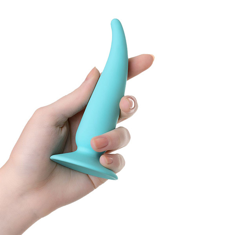 Мятная силиконовая анальная пробка 12,5см ToyFa ToDoСappy 357001