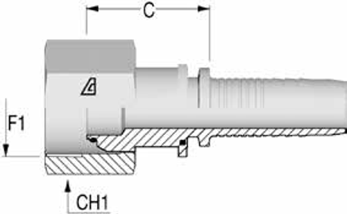 Фитинг DN 10 BSP (Г) 3/8 (o-ring)