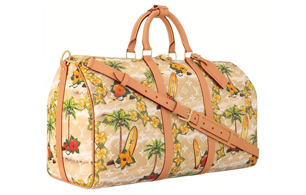 LOUIS VUITTON Keepall Bandouliere 50 Monogram Surfin Sand