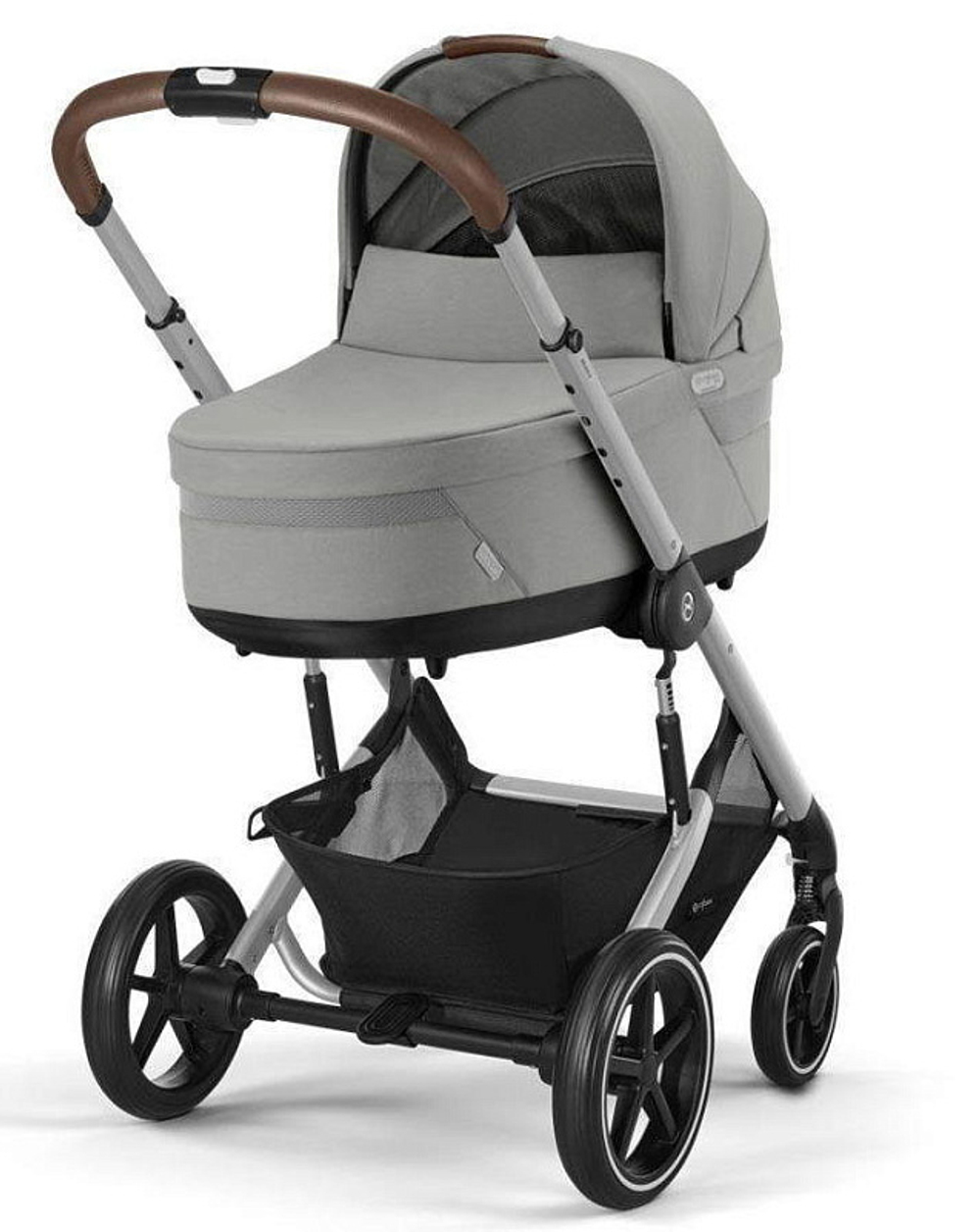 Коляска Cybex Balios S Lux SLV complete Cloud G Lava Grey 3 в 1 Stone Grey с дождевиками