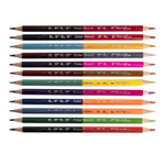 Карандаши цветные двусторонние Yalong 12/24 цв., "World water" деревянные, трехгранные, заточенные, грифель 3.0 мм, картон. уп., европодвес