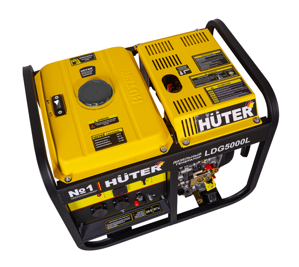 Электрогенератор дизельный LDG 5000L Huter