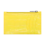 Balenciaga Cow Leather Coin Purse, Card Holder Women"s Yellow