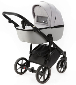 Детская коляска Adamex Nola 2 в 1 N-PS46 (СВ. СЕРЫЙ + СВ. СЕРАЯ КОЖА)