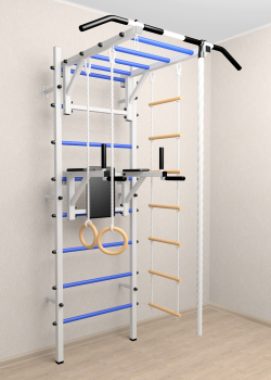 Шведская стенка Sv Sport усиленная 623 (Турник рукоход/Брусья/Канат/Kольца/Лестница)