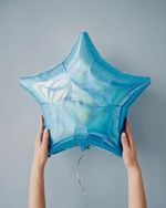 АN Шар Звезда 19"/48 см, Переливы Cyan (голубой) (БГ-15)