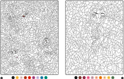 Hachette/ раскраска по номерам/ DISNEY PRINCESSES - Coloriages magiques - Spécial Hiver