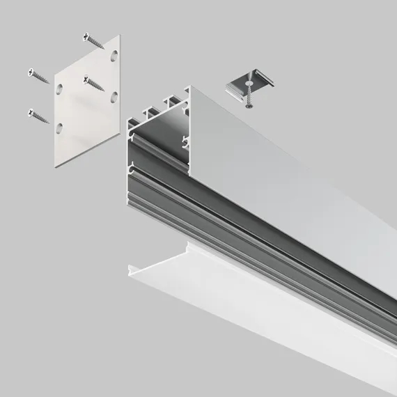 Алюминиевый профиль накладной-подвесной 35x35 (Серебро, 2 м), ALM-3535B-S-2M Led Strip alm-3535b-s-2m