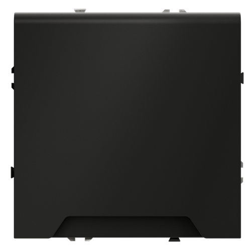 Розетка встраиваемая VOLTUM S70 с заземлением, защитными шторками и крышкой 16А, (черный матовый)