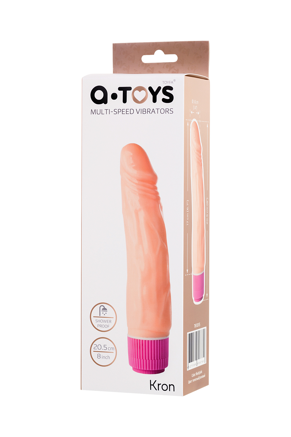 Реалистичный вибратор TOYFA A-Toys мультискоростной, PVC,  17 см