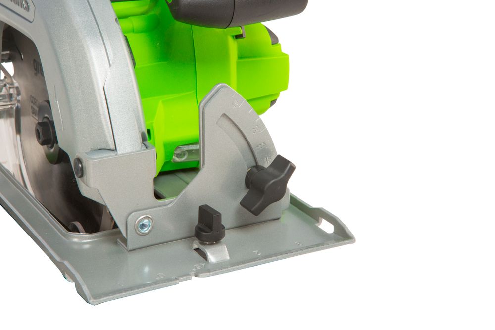 Дисковая пила акк. Greenworks GD24CS, 24V,б/щет,185х20мм, 4500 об/мин, рез 63мм,1х5Ач,ЗУ,кор (1500907CUG)