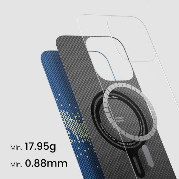 Чехол Pitaka Tactile Woven для iPhone 16, Милки Уэй | Milky Way Galaxy