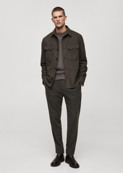 Верхняя рубашка из фланели из смесовой шерсти