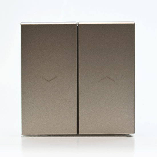 Выключатель для жалюзи 2-кл. ArtGallery 2х (сх. 4) 10А быстрозажим. клем. механизм шампань SE GAL000519S