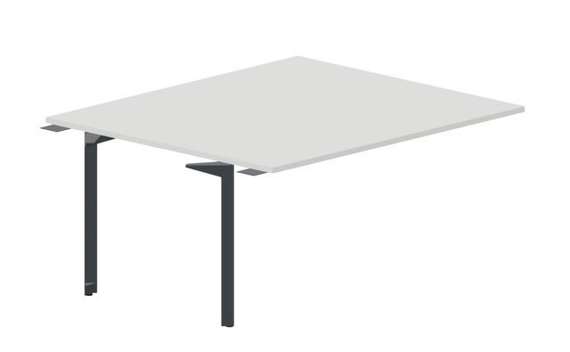 Составной стол на 2 рабочих места 158х136,6х75см (без отверстий) - приставной элемент