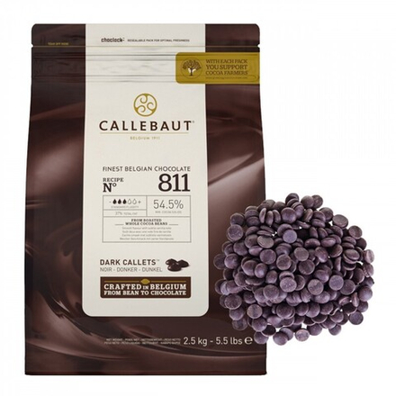 Шоколад темный Callebaut №811, 54,5% упаковка 2,5 кг