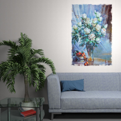 Ламинированная панель ПВХ ВЕК Белый бархат 2700х250мм