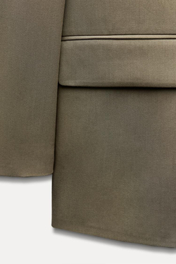 ZARA ДВУБОРТНЫЙ БЛЕЙЗЕР ОВЕРСАЙЗ, ХАКИ