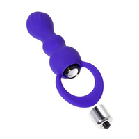 Фиолетовая анальная вибровтулка 14см ToyFa ToDo Curvy 358009