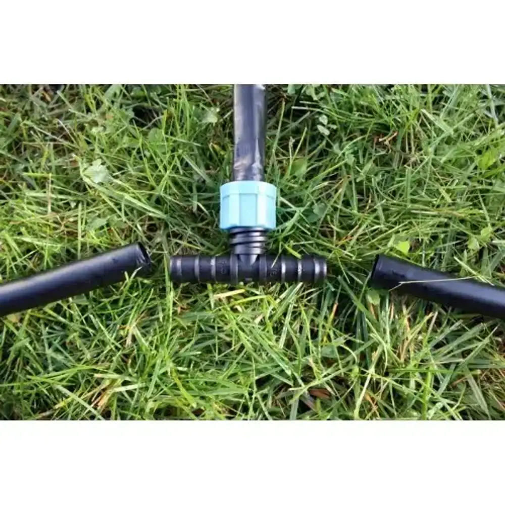 Тройник капельной ленты и 2х трубок 16мм