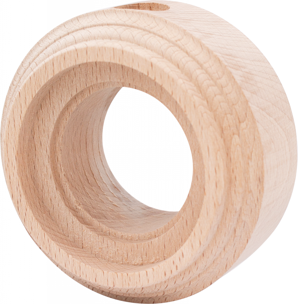 Рамка 1-местная для монтажа с декоративной трубой, бук, цвет натурэль (2 выхода для труб) BF1-610-10/T-2