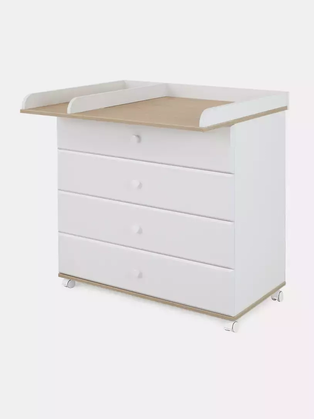 Комод "Ричард" 4 ящ. (арт.72) МДФ 800/4 (дуб/белый)