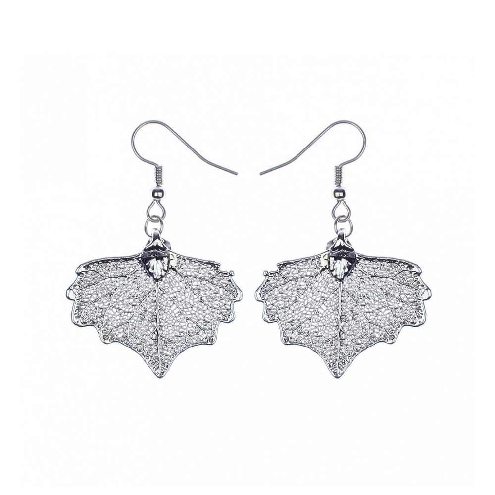 Серьги листья Ester Bijoux Тополь LF34C-S BW