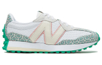 CASABLANCA x New Balance NB 327 Monograme daily comfort fabric synthetic leather shock absorption non-slip wear-resistant low-top casual running shoes for men and women the same style white and green