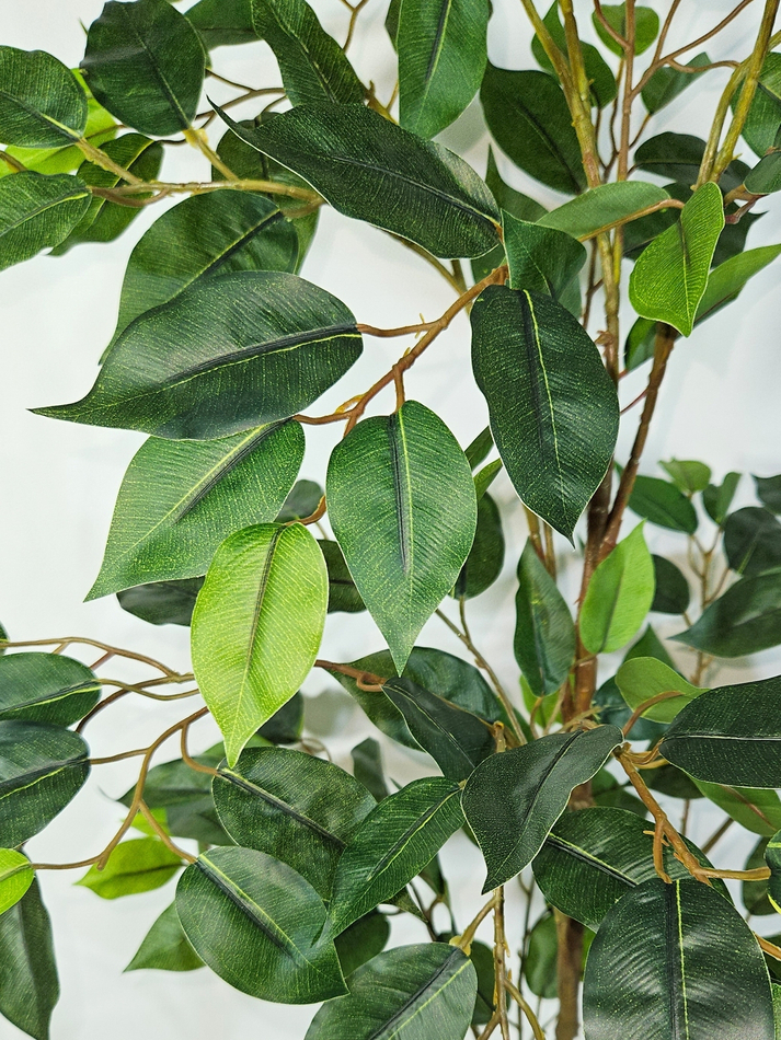 Искусственный Фикус Бенджамина зеленый 110см в кашпо