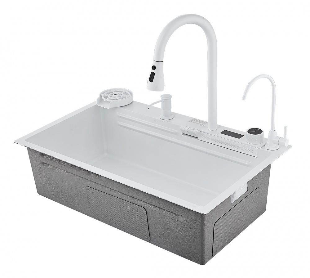 Мойка многофункциональная НЕРЖ (75х46мм) БЕЛЫЙ  САВОЛ