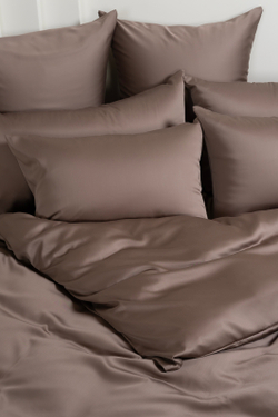 Постельное белье семейное German Grass Havana Brown Brilliant коричневое