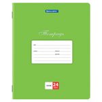 Тетрадь 24 л. КОМПЛЕКТ 10 шт. BRAUBERG "КЛАССИКА", линия, обложка картон, ЗЕЛЕНАЯ, 106662