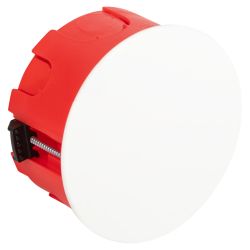 Распаячная коробка ЭРА KRP-80-40 скрытой установки красно-белая 80х40мм для полых стен крышка IP20