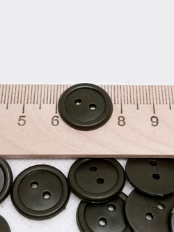 Пуговица для спецодежды 27L (17мм) 2 прокола, пластик, 1 шт