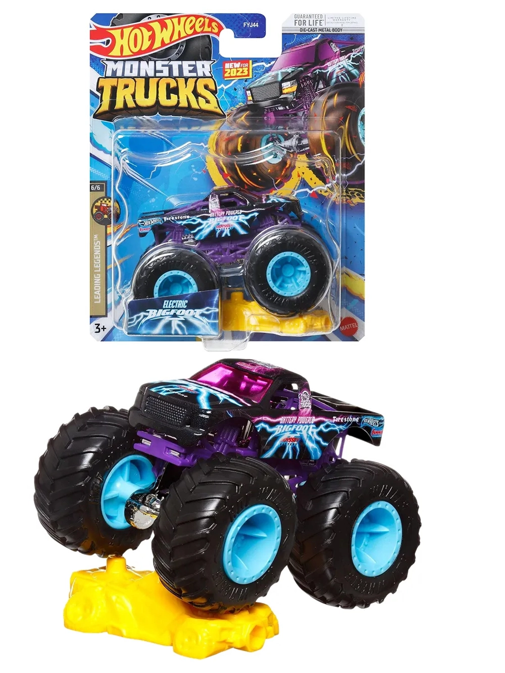 Машинка Monster Trucks Хот Вилс Electric Bigfoot FYJ44 HLR90