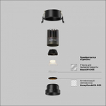 Встраиваемый светильник Maytoni Technical Dip DL123-10W-4K-B