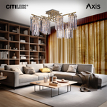 Citilux AXIS CL313283 Люстра хрустальная потолочная Бронза