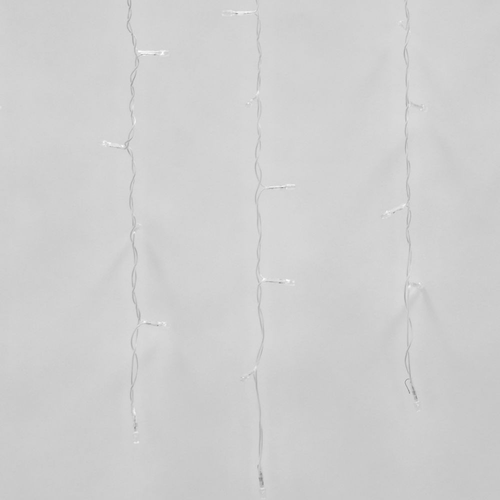 ULD-C1510-160-DTA WARM WHITE IP20 Занавес светодиодный с контроллером. 1.5х1м. 160 светодиодов. Теплый белый свет. Провод прозрачный. TM Uniel.