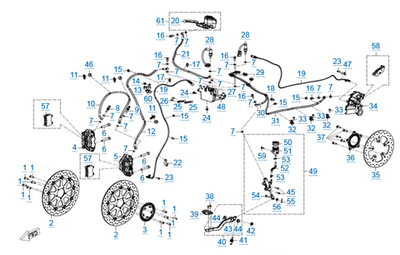 Колодки тормозные передние CFMOTO Moto 450, 675, 700, 800, 6GUV-0811A0-6000