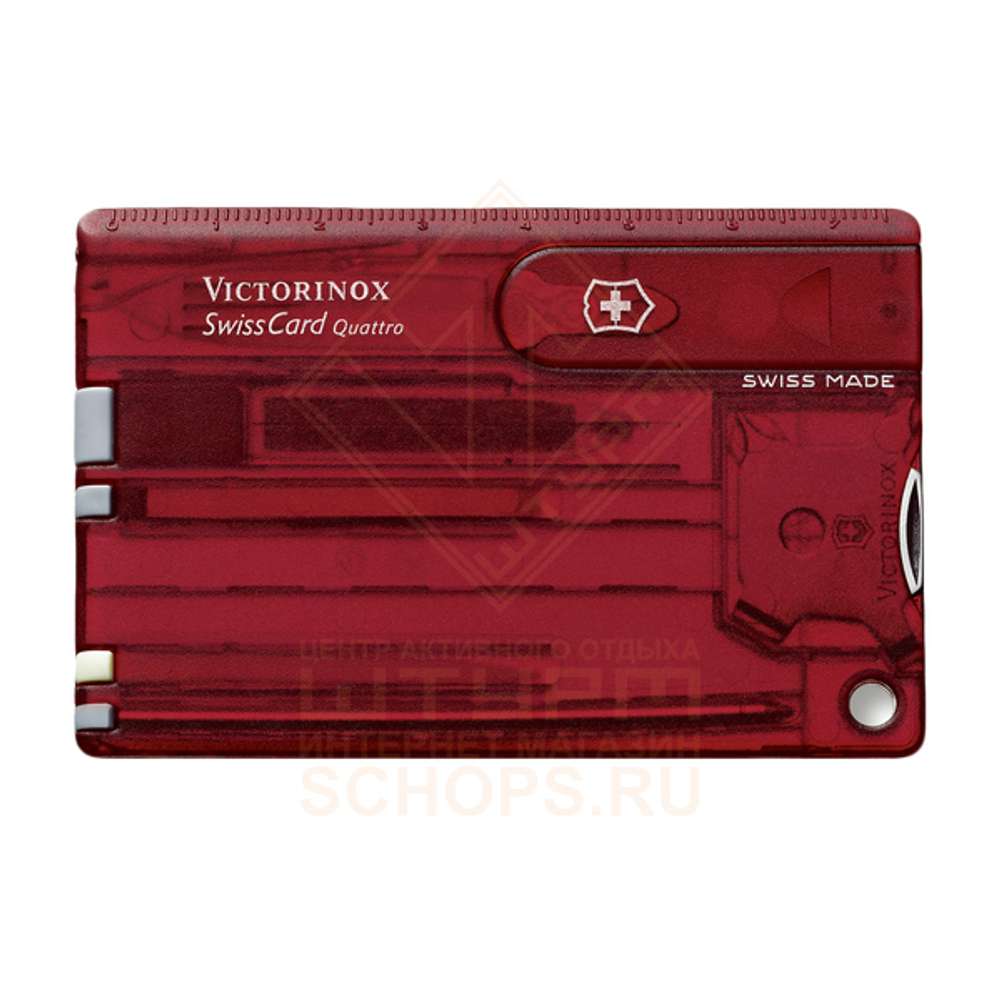 Инструмент карта Victorinox SwissCard Quattro Ruby, Red