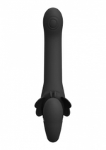 Черный женский безремневой вибрострапон Satu - 23 см.