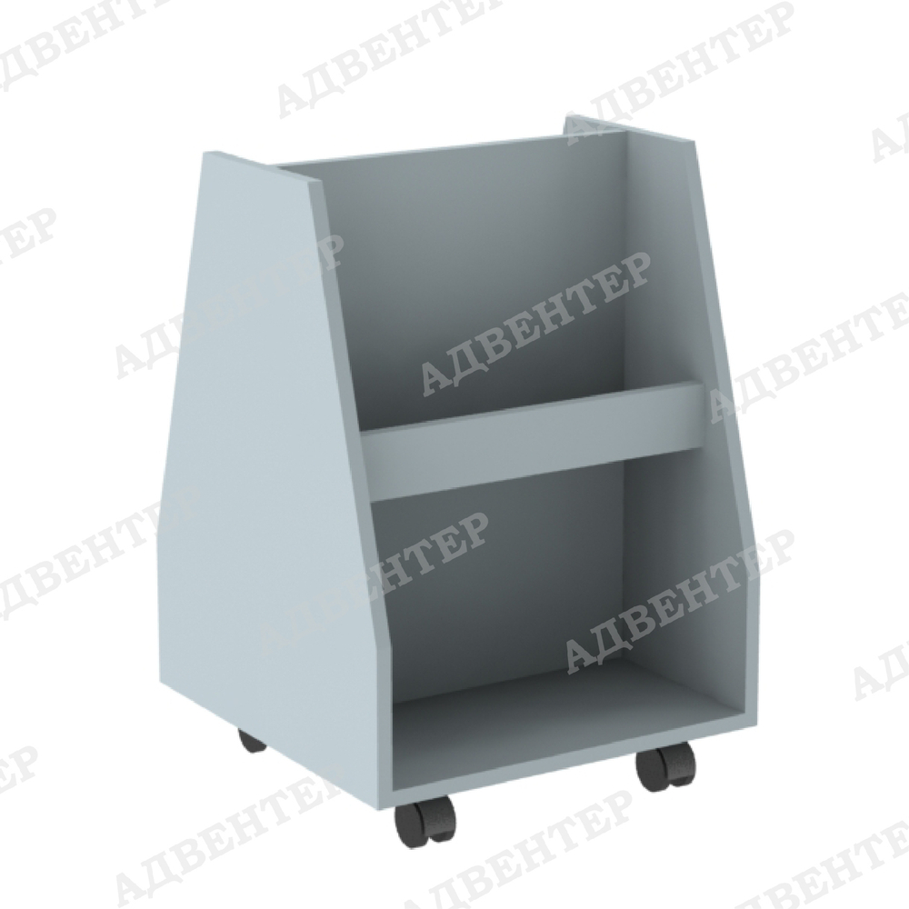 Книжная витрина на колёсах двусторонняя