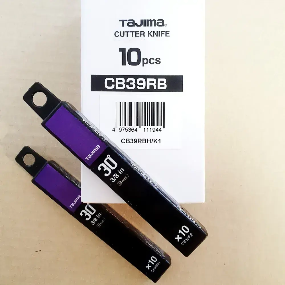 Лезвия для ножа TAJIMA CB-39RB 9мм обламывающиеся с покрытием (10шт)